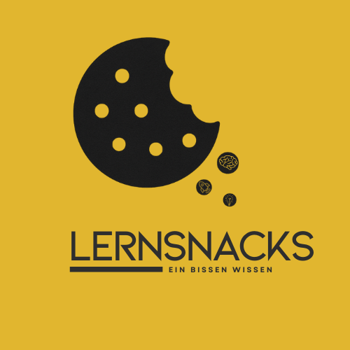 Das Lernsnack Logo sieht aus wie ein abgebissener Keks.